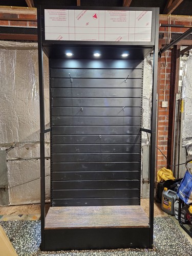 Tall black metal shop - black, display