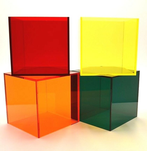 Plastic display cube stand - plastic,