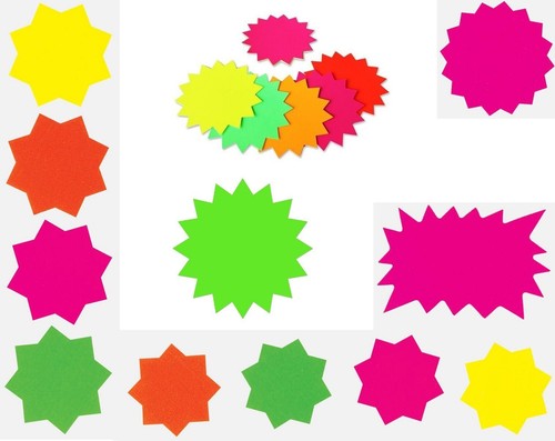 Fluorescent neon shapes - fluorescent, stars