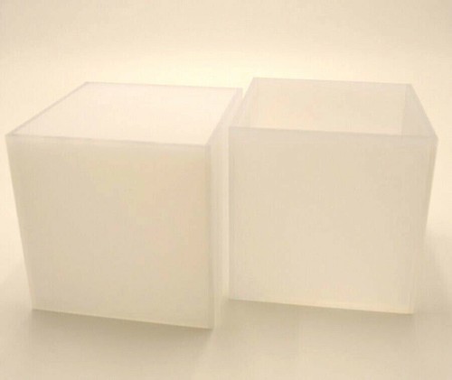Cube tray display frosted - tray,