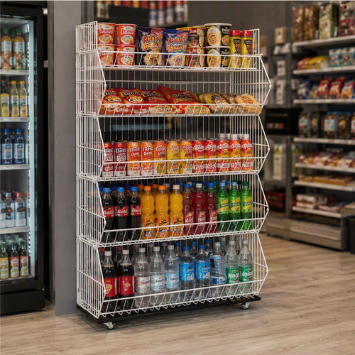 Tier metal display rack - 5‑tier,