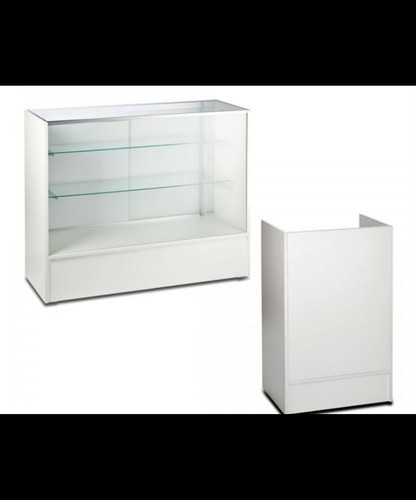 White shop display counter - shop,